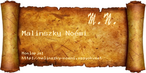 Malinszky Noémi névjegykártya